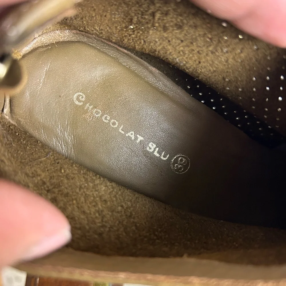 Chocolat Blu‎ 39-Us 8.5 Ankle boots  Soft Leather Brown light Western Cowgirl